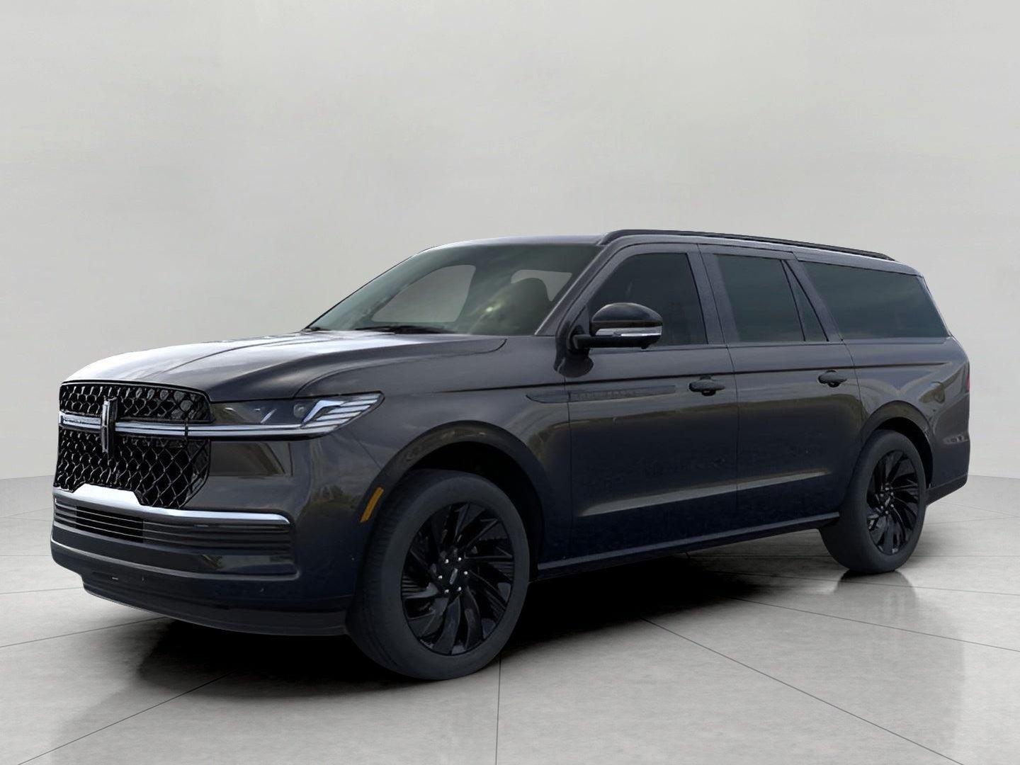 2026 Lincoln Navigator L Reserve 4x4 in Infinite Black Metallic Clearcoat — front three-quarter view