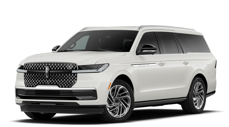 2027 Lincoln Navigator Reserve L in Pristine White Metallic Tri Coat — front three-quarter view